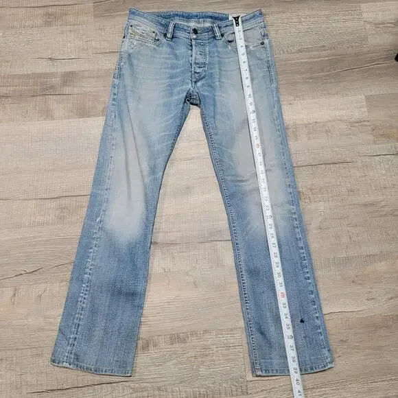 Diesel Light Blue Straight Men's Jeans - Picture 9 of 14